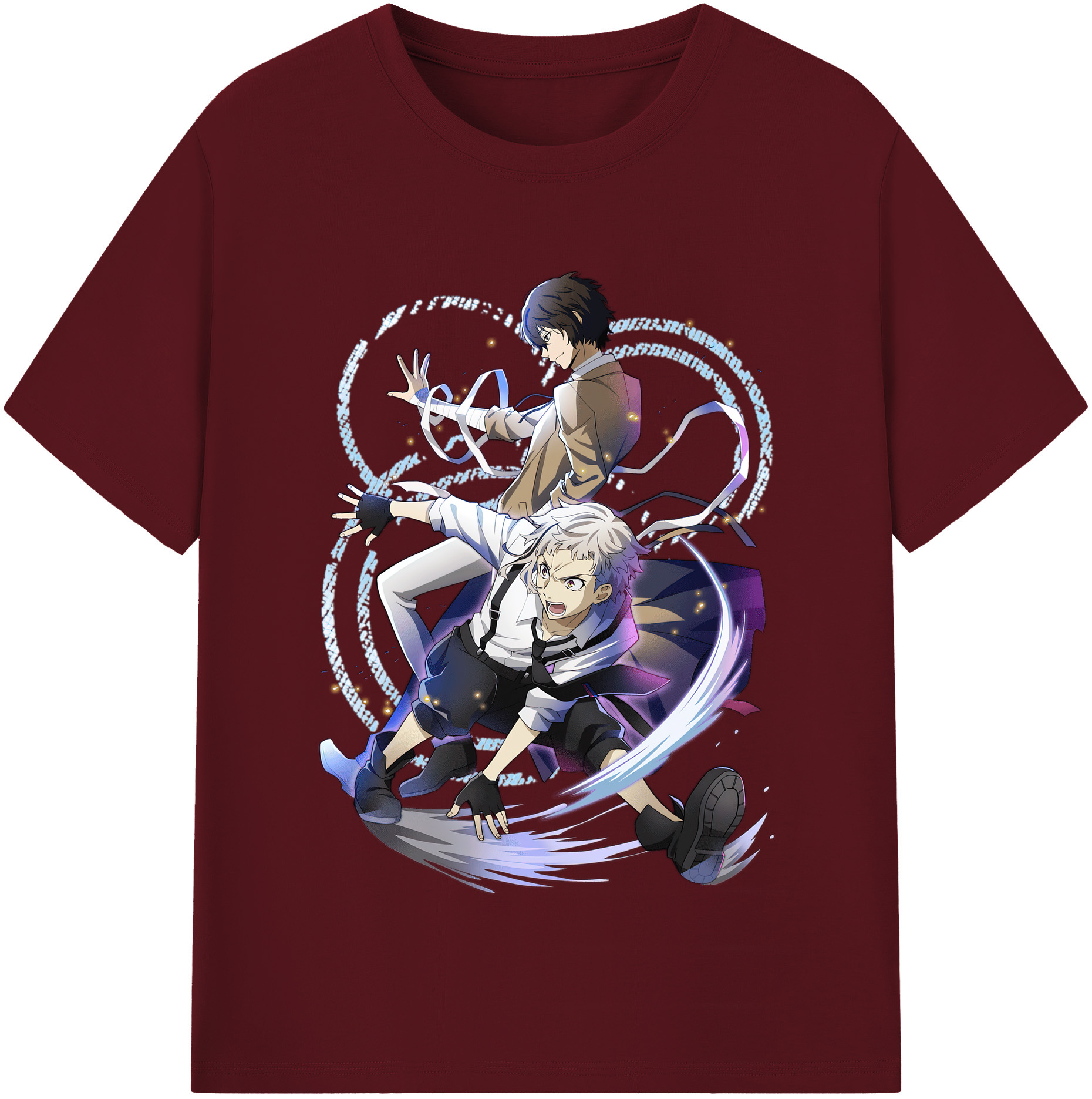 （画像用） 文豪ストレイドッグス Bungo Stray Dogs 綿100％半袖Tシャツ（フロントプリント）